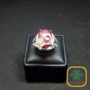 Nhẫn bạc nữ đá Ruby – VB025