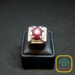 Nhẫn bạc nam đá ruby – VB031